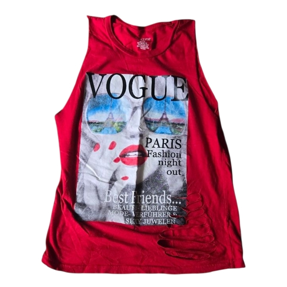 On Fire Vibrant Red Tank Top